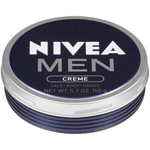 NIVEA Men Creme – Multipurpose Cream for Males – Encounter, hand and Human body Lotion – 5.3 oz. Tin