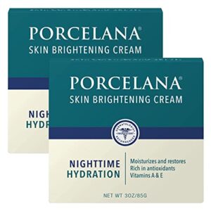 Porcelana Nighttime Hydration Cream Current Formula – Fades Darkish Places & Evens Skin Tone – For Sun or Age Places, Acne Scarring, Melasma & Other Discoloration – Moisturizer w/Vitamins & Anti-oxidants